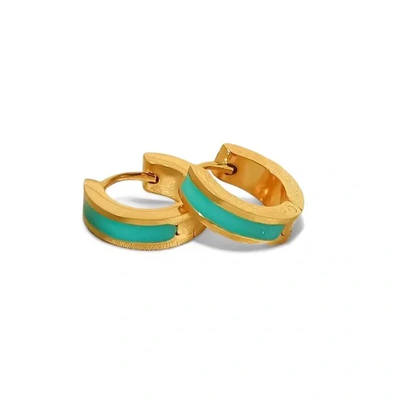 Elegant Gold-Plated Hoop Earrings Set - Picture 5 of 8
